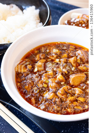 Delicious spicy mapo tofu set meal Delicious spicy mapo tofu set meal 136415960