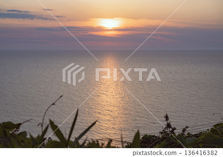 Evening view of the Sea of Japan from Cape Shiiya, Niigata 136416382