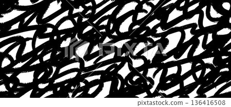 Seamless grunge brush stroke doodled texture. Rough sketched scrawl background. Repeated hand drawn abstract scribbles pattern. Black bold pencil chalk or crayon squiggle lines wallpaper. Vector Seamless grunge brush stroke doodled texture. Rough sketched scrawl background. Repeated hand drawn abstract scribbles pattern. Black bold pencil chalk or crayon squiggle lines wallpaper. Vector 136416508