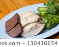 Thai Hainanese Chicken Rice with Crispy Chicken and Dipping Sauce 136416654
