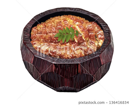 鰹魚燒（紅黑碗）佐日本胡椒葉 136416834