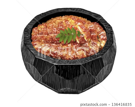 日本花椒葉三吃飯（黑碗） 136416835