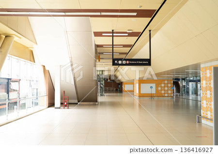 Jakarta MRT station interior / Modern urban railway infrastructure (Indonesia) Jakarta MRT station interior / Modern urban railway infrastructure (Indonesia) 136416927