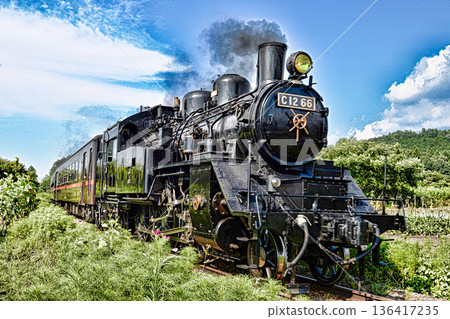 Steam locomotive of Moka railroad Steam locomotive of Moka railroad 136417235