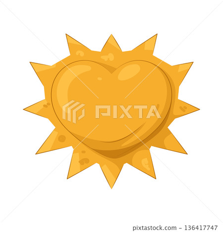 Illustration of heart sun Illustration of heart sun 136417747
