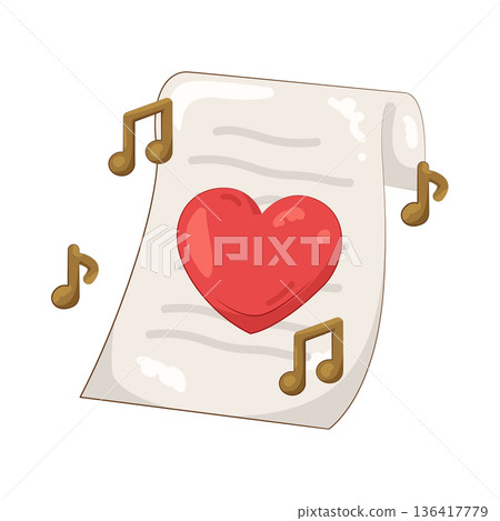 Illustration of love song Illustration of love song 136417779