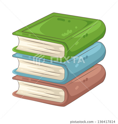 Illustration of stacked books Illustration of stacked books 136417814