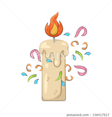 Illustration of candle 136417817