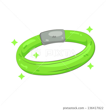 Illustration of LED wristband 136417822
