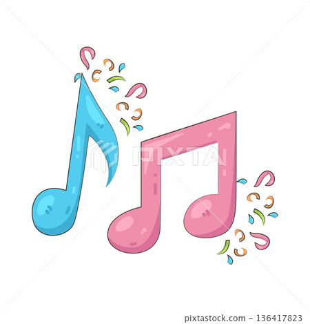 Illustration of music note 136417823
