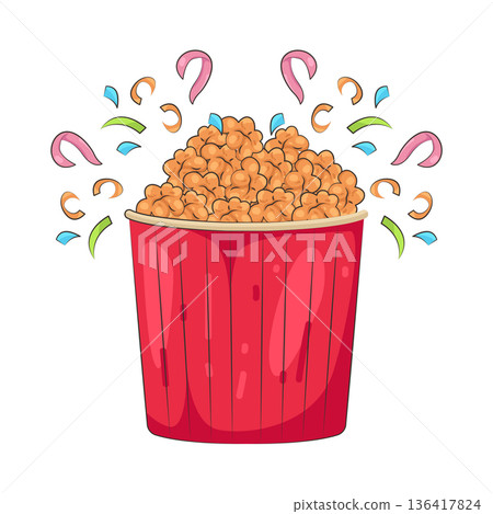 Illustration of popcorn 136417824