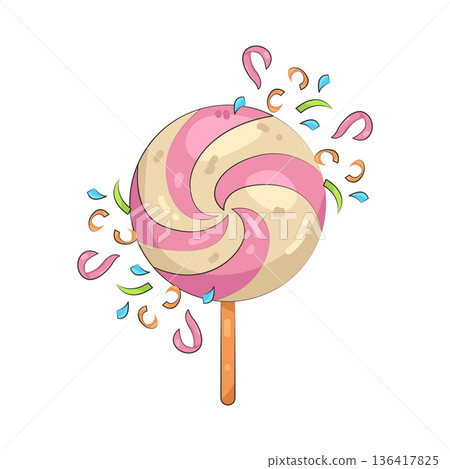 Illustration of lollipop Illustration of lollipop 136417825