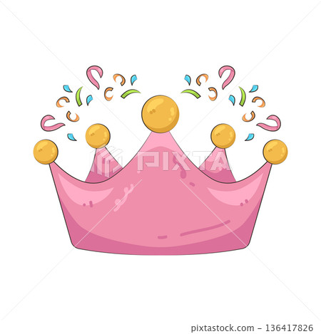 Illustration of crown 136417826