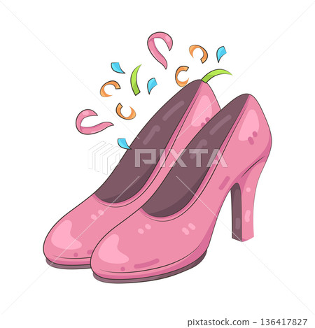 Illustration of high heels 136417827