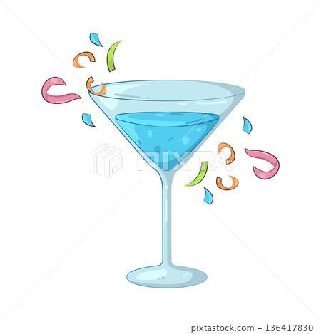 Illustration of cocktail glass 136417830
