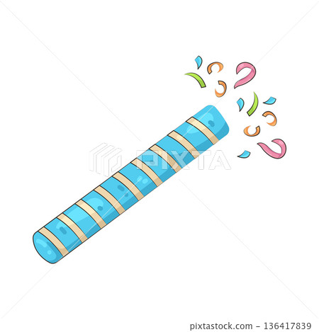 Illustration of party popper  136417839
