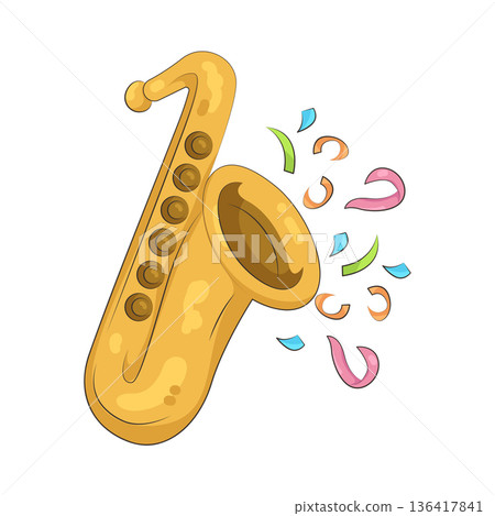 Illustration of trumpet 136417841