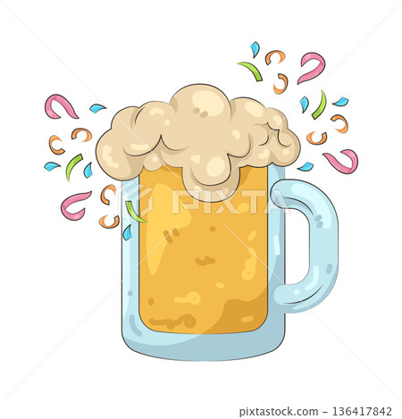 Illustration of beer mug Illustration of beer mug 136417842