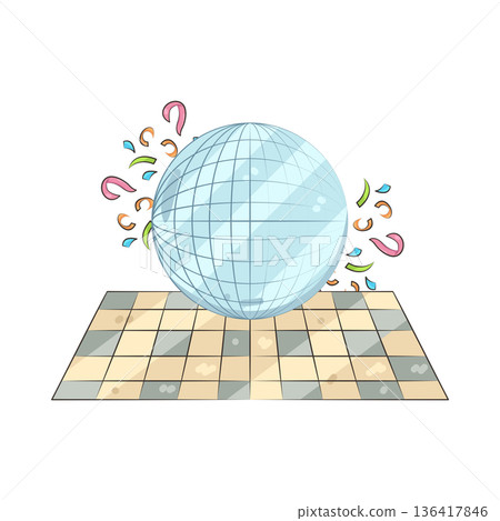 Illustration of disco ball  136417846