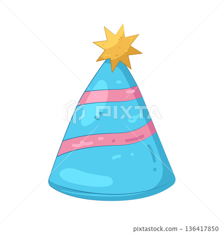 Illustration of party hat Illustration of party hat 136417850