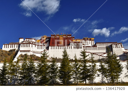 Front View of the Potala Palace in Lhasa, Tibet 136417920