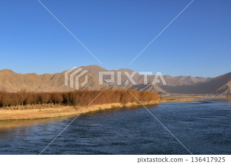 A Lake High in the Himalayas of Tibet A Lake High in the Himalayas of Tibet 136417925