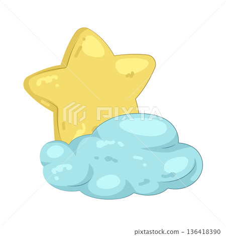 Illustration of star  136418390