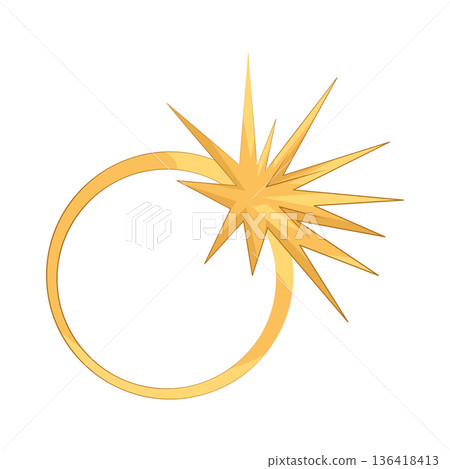 Illustration of sunburst  136418413