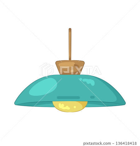 Illustration of hanging lamp 136418418