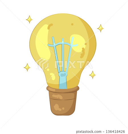 Illustration of light bulb Illustration of light bulb 136418426