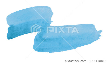 Light blue watercolor background. Artistic hand paint. Isolated on transparent background. Light blue watercolor background. Artistic hand paint. Isolated on transparent background. 136418818