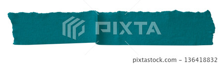 green crumpled torn tape isolated on transparent background. green crumpled torn tape isolated on transparent background. 136418832