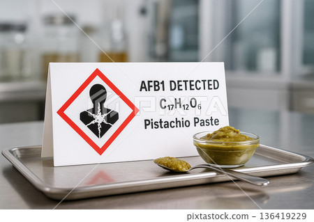 AFB1 Detected in Pistachio Paste a Food Toxicology Evaluation of Mycotoxin Contamination Risk in a Processed Nut Product with a GHS08 Health Hazard Alert and Analysis AFB1 Detected in Pistachio Paste a Food Toxicology Evaluation of Mycotoxin Contamination Risk in a Processed Nut Product with a GHS08 Health Hazard Alert and Analysis 136419229
