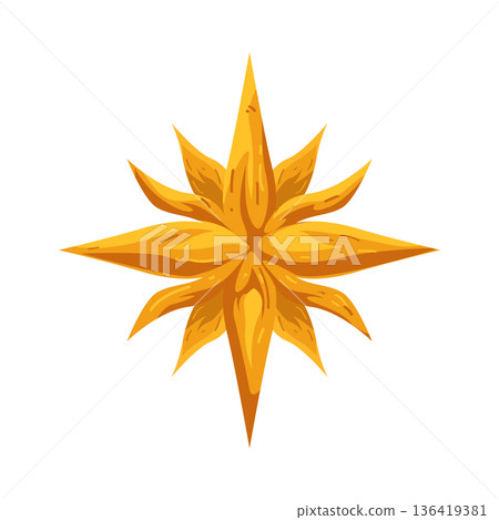 Illustration of golden star Illustration of golden star 136419381