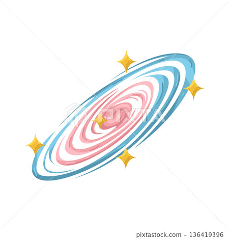 Illustration of star orbit Illustration of star orbit 136419396
