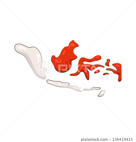 Illustration of map of Indonesia 136419415