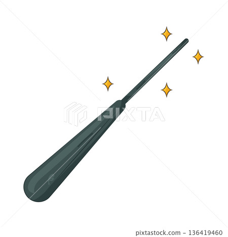 Illustration of magic wand 136419460