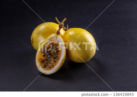 Sweet juicy tropical yellow Grinadilla 136419843