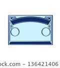 Vintage frame design Vector Label Badge Tag Certificate Graphic element Background template Blue pastel color 136421406
