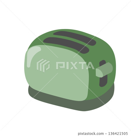 簡易彈出式烤麵包機向量圖 136421505