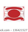 Vintage frame design Vector Label Badge Tag Certificate Graphic element Classical style Background template  136421527