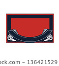 Vintage frame design Vector Label Badge Tag Certificate Graphic element Classical style Background template  136421529