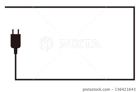 Plug-in plug illustration frame material Plug-in plug illustration frame material 136421643