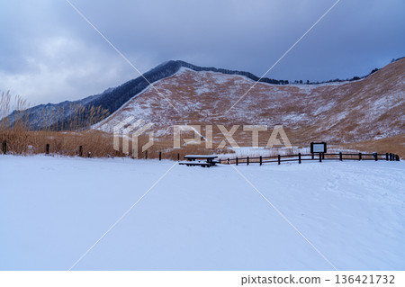Snowy scenery of Soni Plateau - View of Nihonboso from the entrance Snowy scenery of Soni Plateau - View of Nihonboso from the entrance 136421732