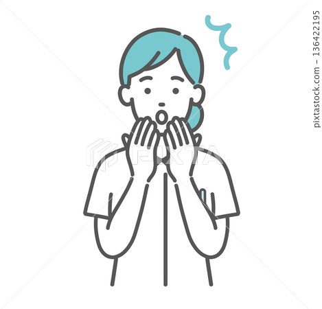Illustration of a surprised female nurse (shocked) Illustration of a surprised female nurse (shocked) 136422195
