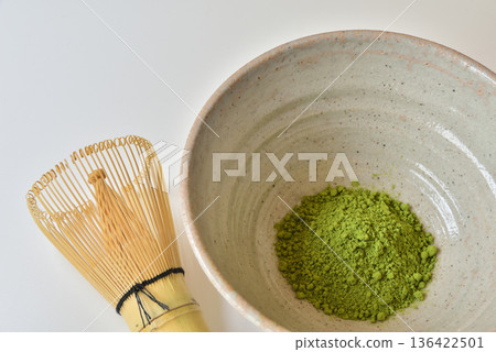 Matcha, tea ceremony, Karatsu ware, Japanese image, Japanese style image material Matcha, tea ceremony, Karatsu ware, Japanese image, Japanese style image material 136422501