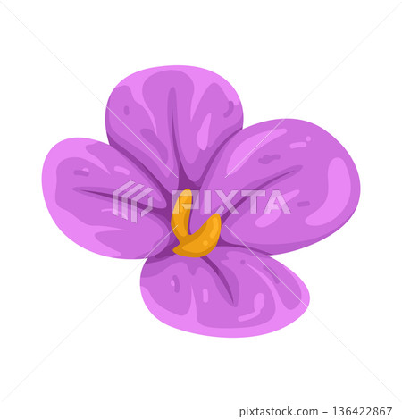 Illustration of violet flower 136422867