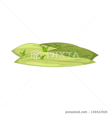 Illustration of grass hill Illustration of grass hill 136422920