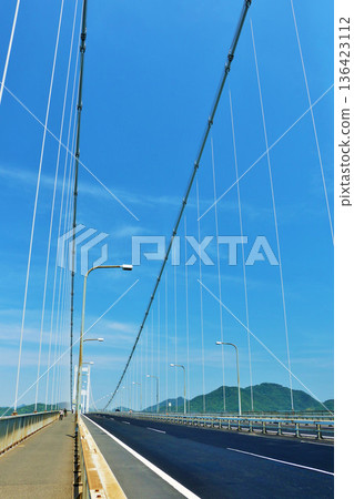 Shikoku Ehime Prefecture Blue Sky Shimanami Kaido 136423112