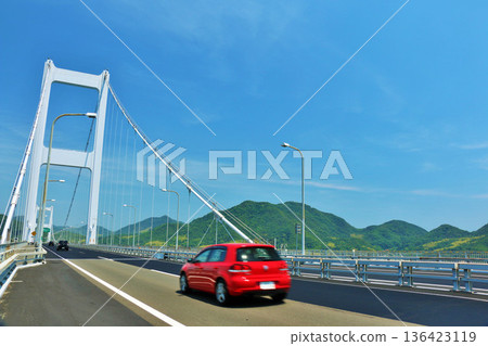 Shikoku Ehime Prefecture Blue Sky Shimanami Kaido Shikoku Ehime Prefecture Blue Sky Shimanami Kaido 136423119